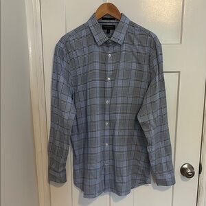 Men's Blue Plaid Shirt